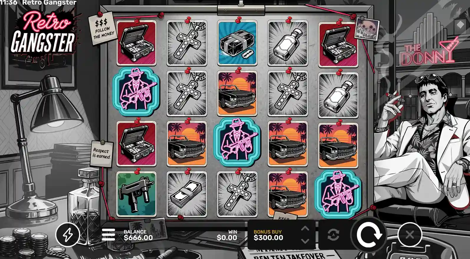 Retro Gangster Bet Range